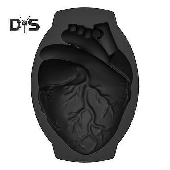 Halloween Silicone Cake Mold Realistic Human Heart Shape Reusable Easy to Clean DIY Baking Tools for Cookies Chocolates