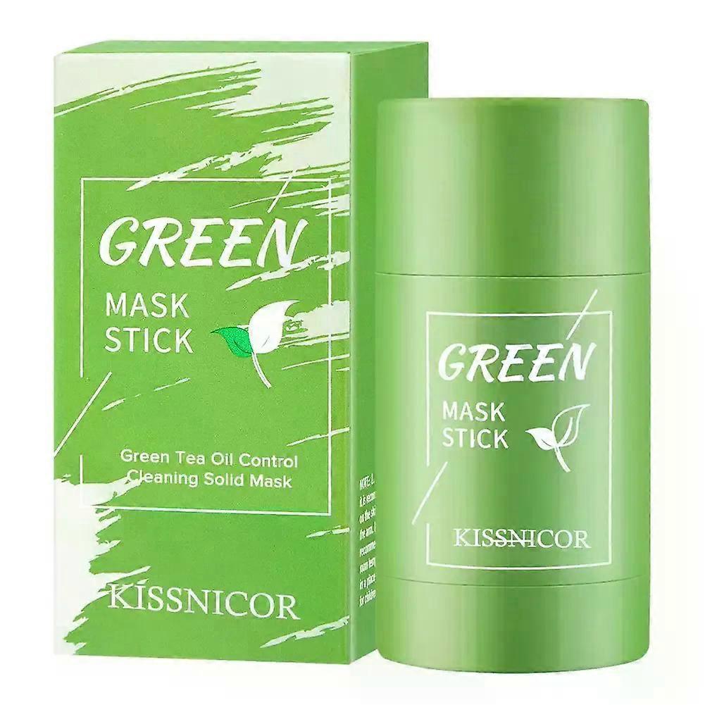 Masque Nettoyant Visage Thé Vert Nettoyant Bâton Masque Rétrécir les pores Profond Points Noirs Dissolvant Visage Nettoyant Masque Hydratant 40g