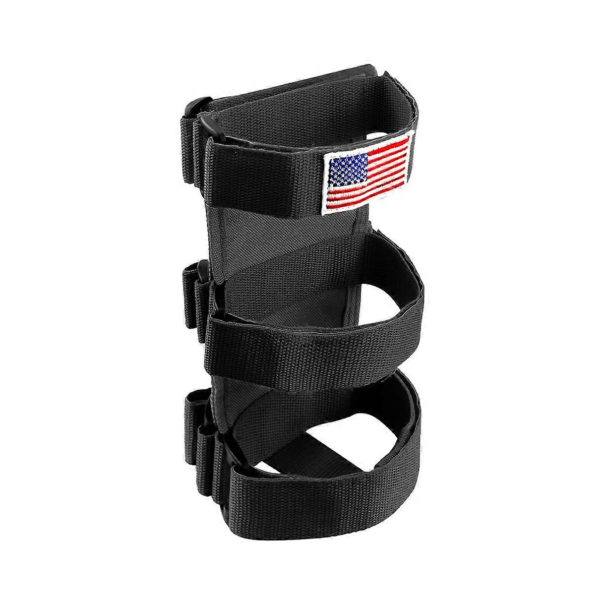 Roll stick fire extinguisher, adjustable fire extinguisher assembly strap American flag patterned