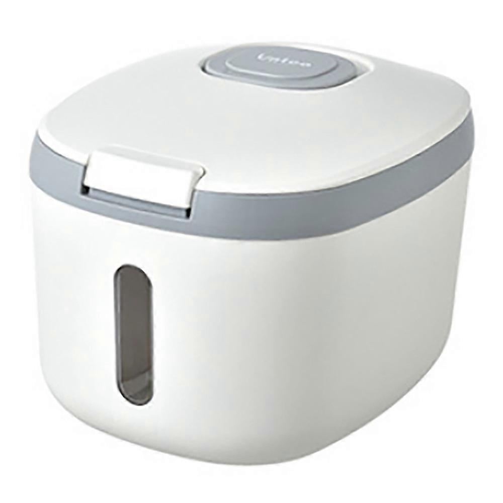 5Kg Rice Bucket Sealed Rice Dispenser Insect Moisture Proof Grey