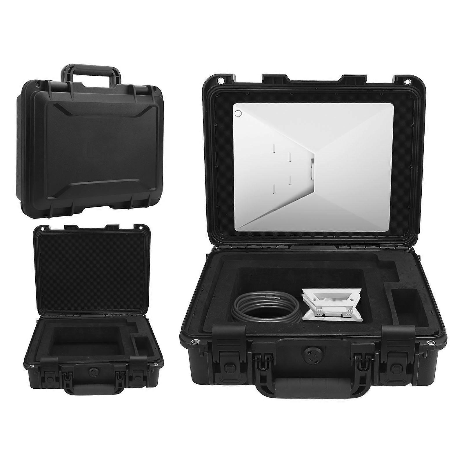 Rectangular Satellite Hard Case for Mini IP67 Water Proof Lockable Travel Storage Box PP Shell EVA Interior with Handle