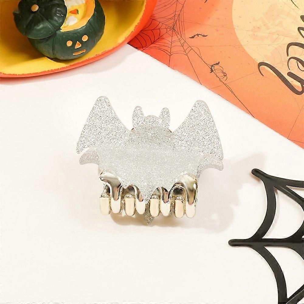 Dolphin-shaped hair clip with glitter discs. Fun and personalized decoration for ponytails. Suitable for parties and daily use. Acetate material.