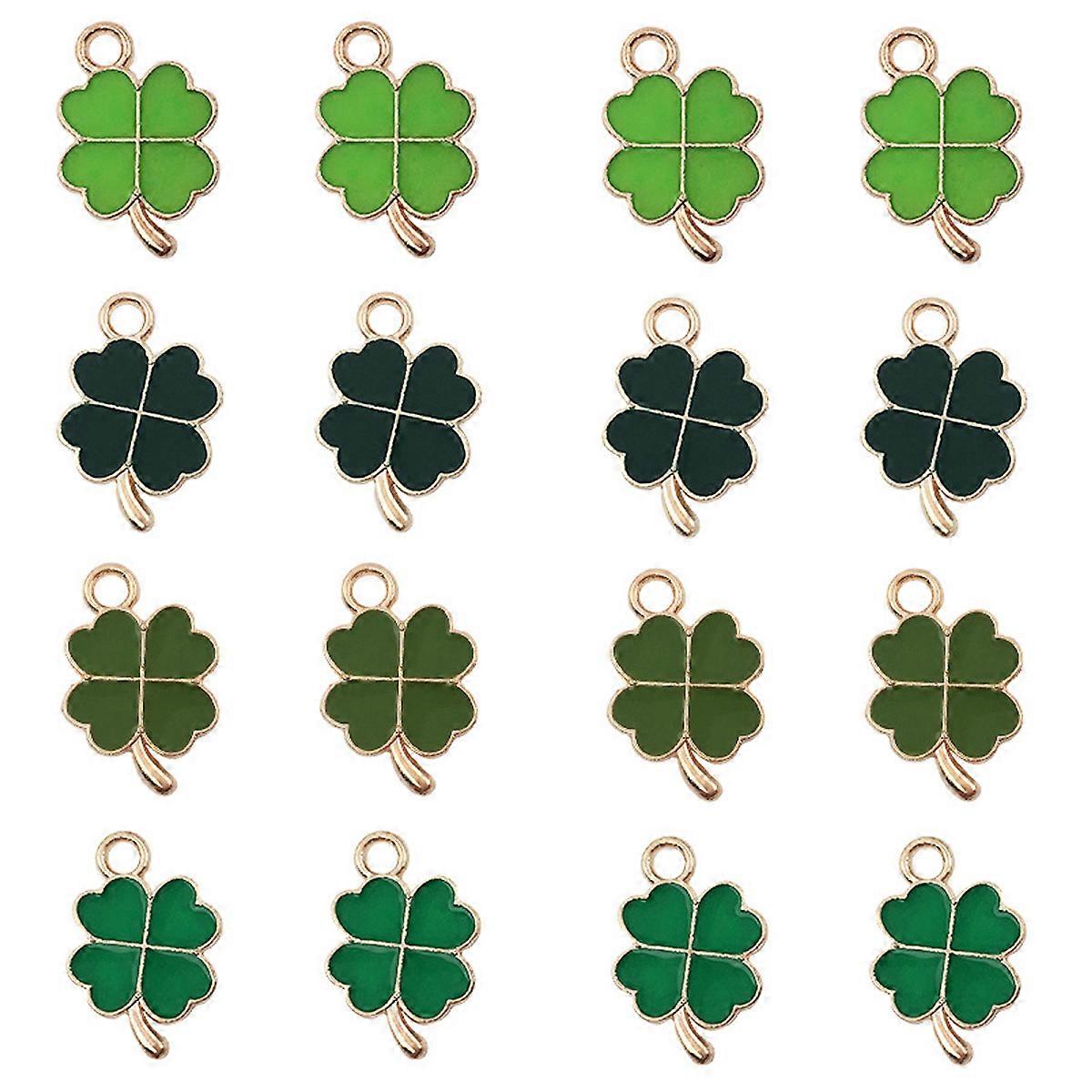 Four-Leaf Clover Charms, Enamel-Material Resin Alloy, Gift