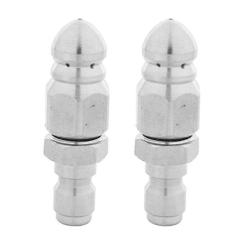 2X Sewer Jetter Nozzle For Pressure Washer With 1/4 Inch Quick Connect - For Drain Jetting Clog Remover