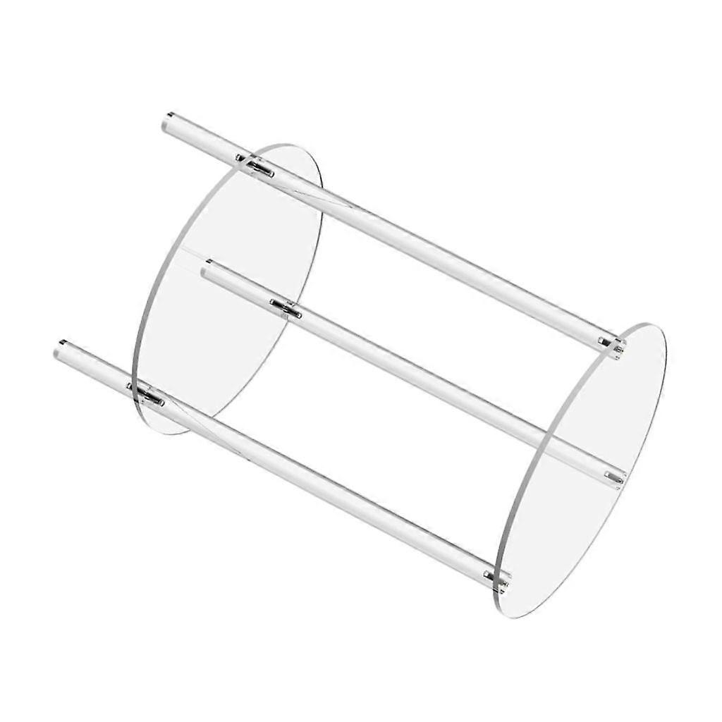 Clear Acrylic Side Table with 2 Shelves Multiuse Furniture for Any Room