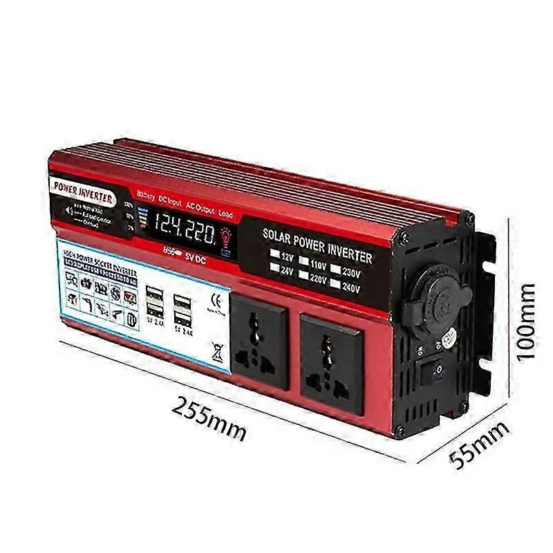 Peak 2000w Inverters Modified Sine Wave Solar Power Dc 12 To Ac 220v Voltage Transformer Car Adapter Charging Converter