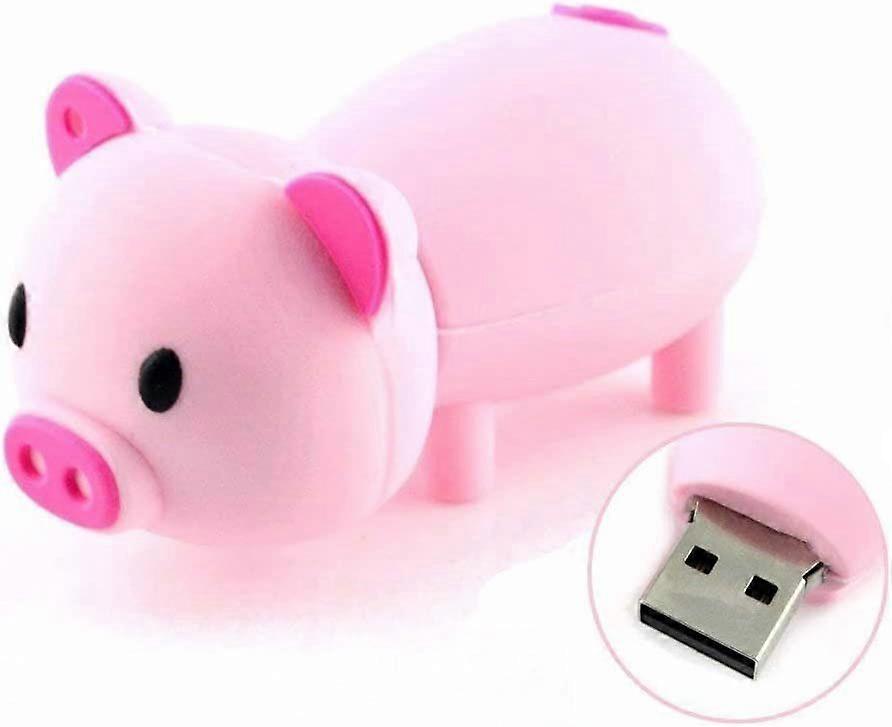 Nieuwigheid Roze Piggy Shape Design 128GB USB 2.0 Cute Memory Stick Thumb Drive Data Storage