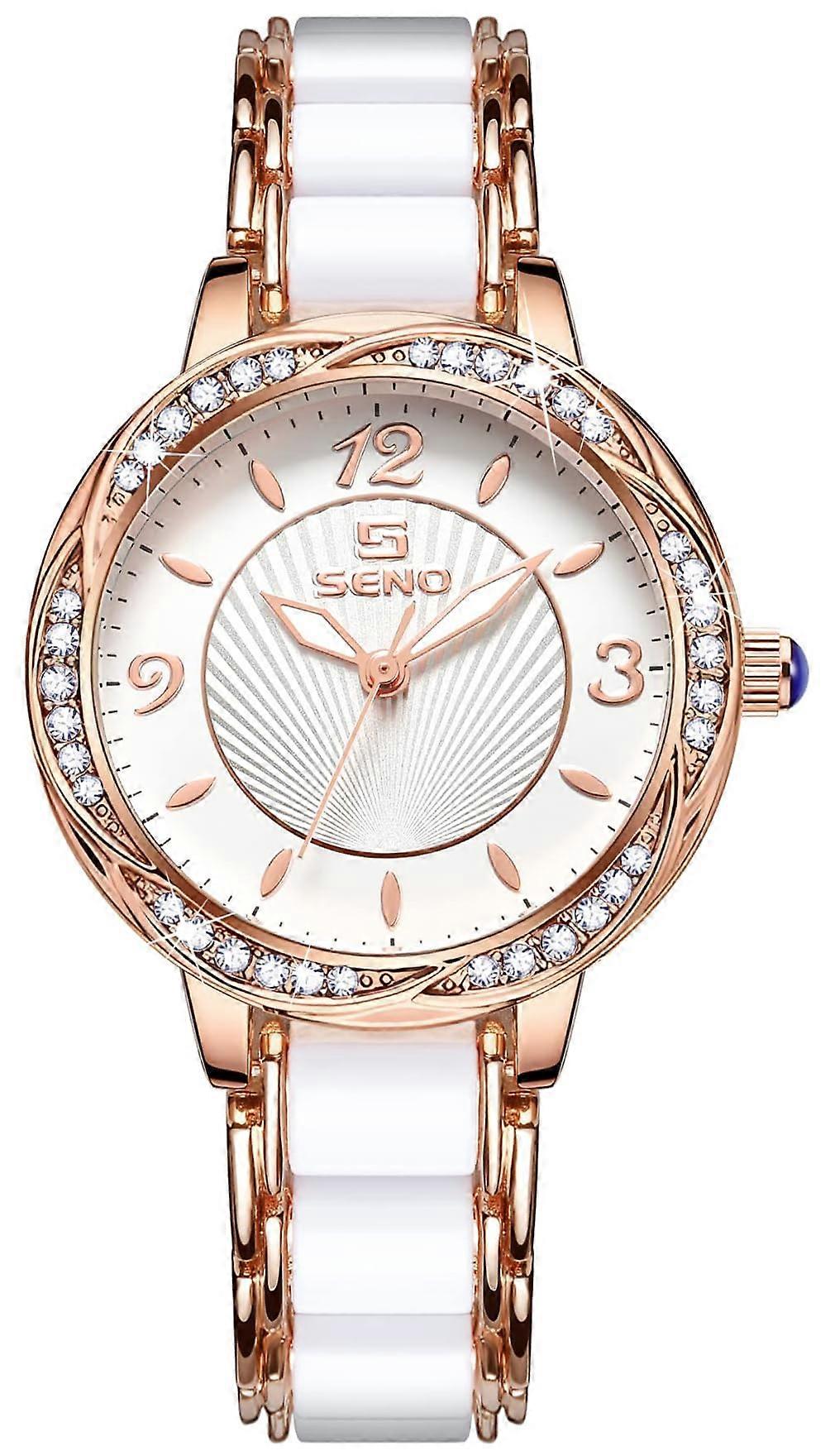 slim fit dress slacks The Oval White MOP Steel Rose Gold