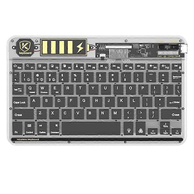 Tablet PC Keyboard Transparent Lighting Bluetooth Keyboard 10 Inch Wireless Silent Keypad