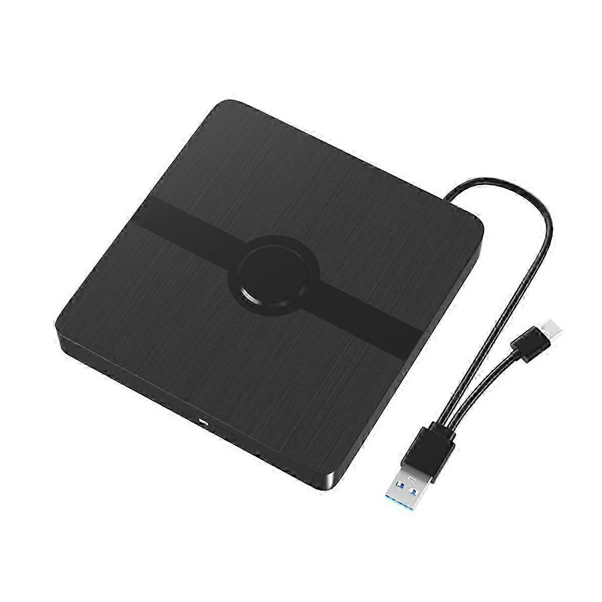Portable USB 3.0 Blu-Ray DVD Drive with CD/DVD Burning and Reading Capabilities for Laptops