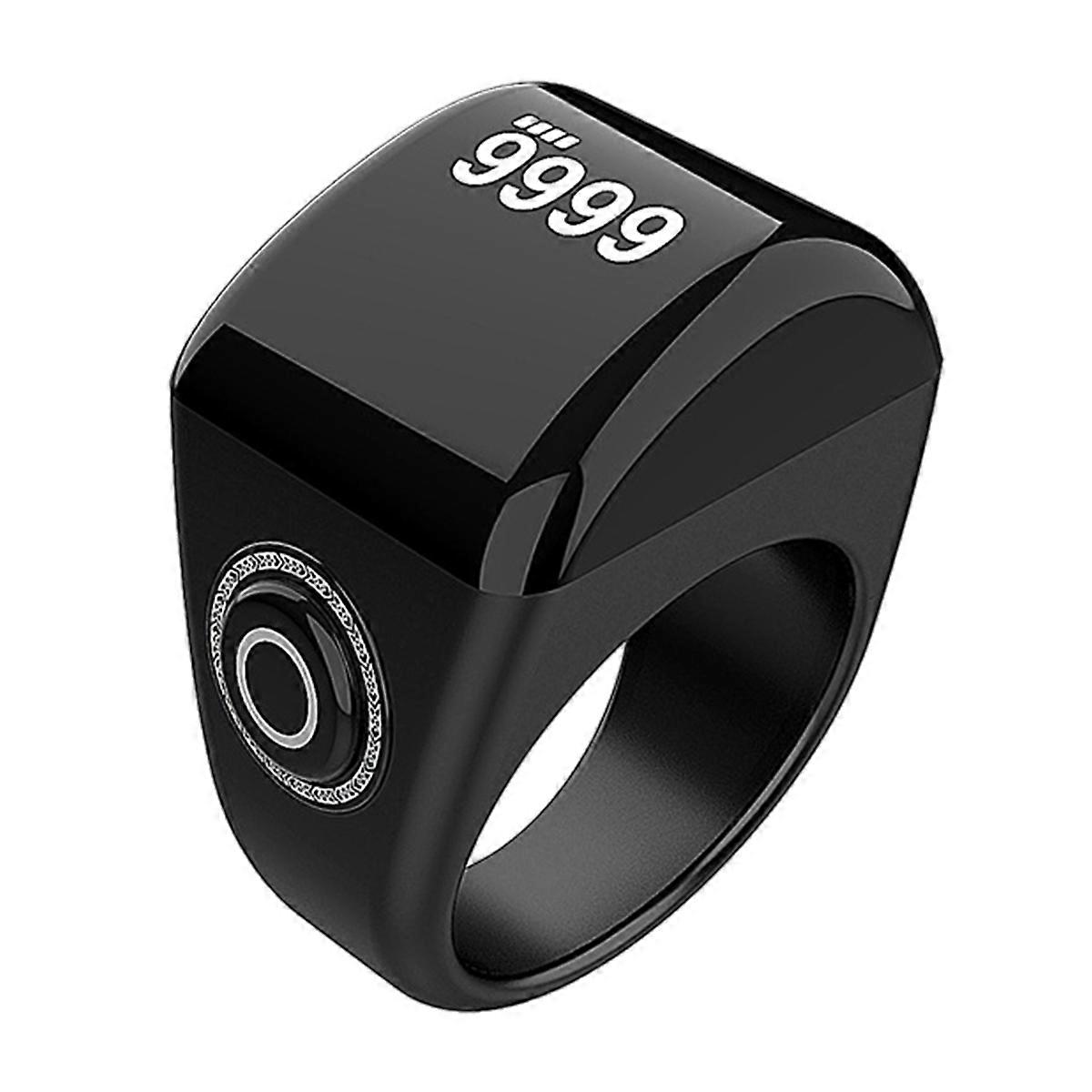 Smart Ring, Digital Azan Alarm Clock, Digital Tasbih Finger Counter with OLED Screen, Waterproof, APP Support Counter Smart Ring