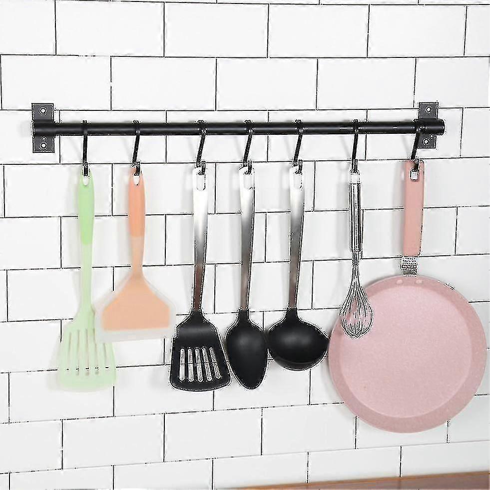 40cm 6hook Kit Rack Mounted Pantry Bar With Hook Kit Shelf For Kitware