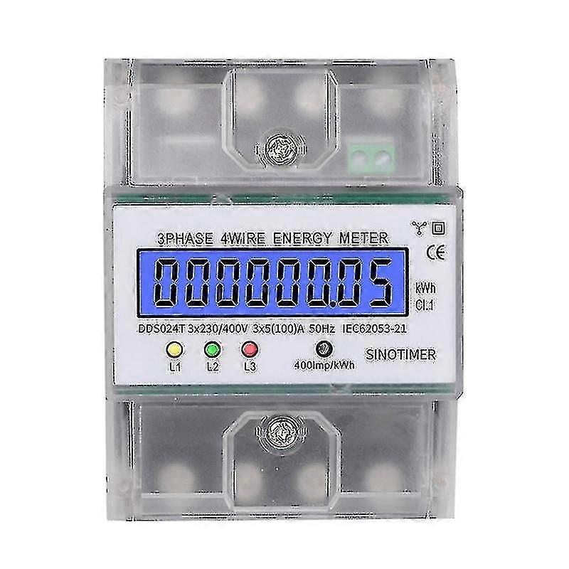 3 Phase 4 Wire Electronic Power Consumption Energy Meter Intelligent Lcd Digital Backlight Display W