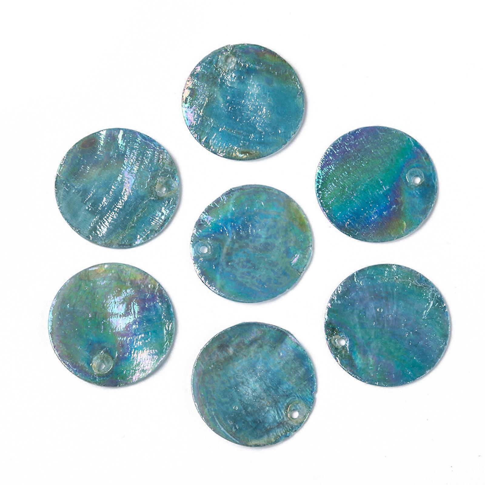 100pcs AB Color Plated Capiz Shell Pendants Dyed Pendant For Women