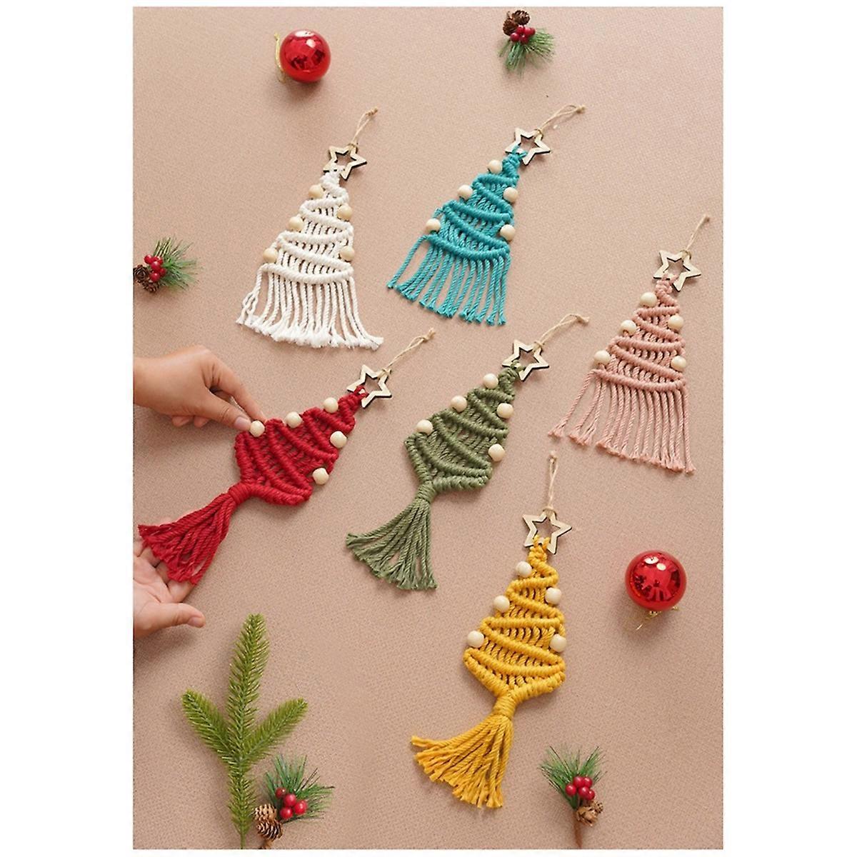 Christmas Tree Woven Decoration Bohemian Style Woven Ornaments A