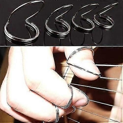 Farfi 4 Szt Gitara Finger Picks Metal Butterfly Shape Plectrum Thumb Pick Akcesoria