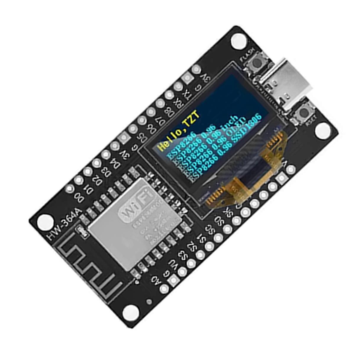 ESP8266 V3-ontwikkelingsbord met 0,96 inch OLED-scherm CH340 ESP-12F WiFi-moduleonderdelen voor /Micro