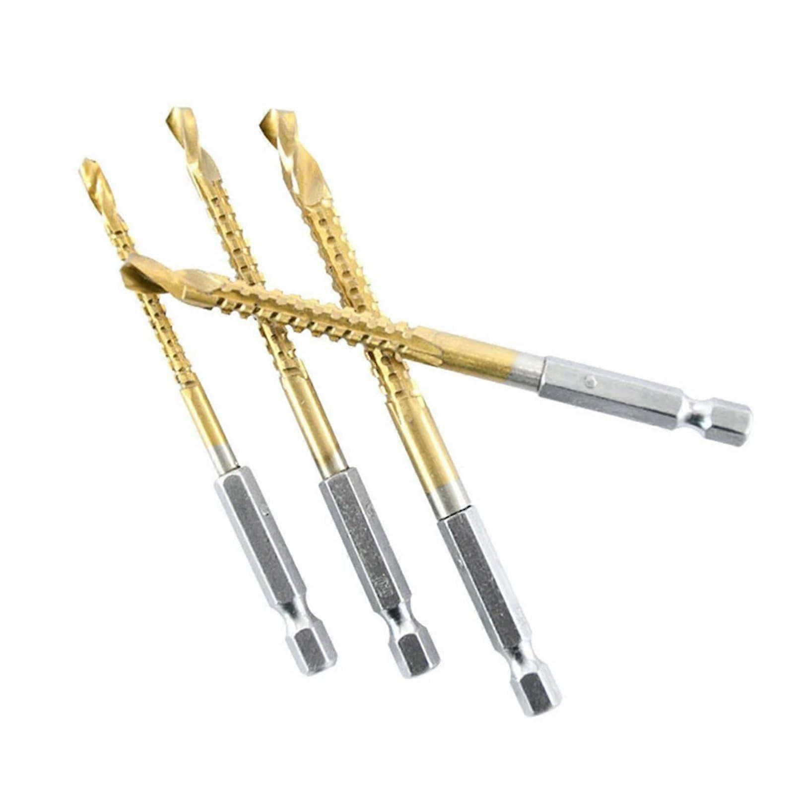 Sawtooth Fried Dough Twists Drill Steel Multi-Function Hole Opener Set 6-Piece Hex Handle For Woodworking