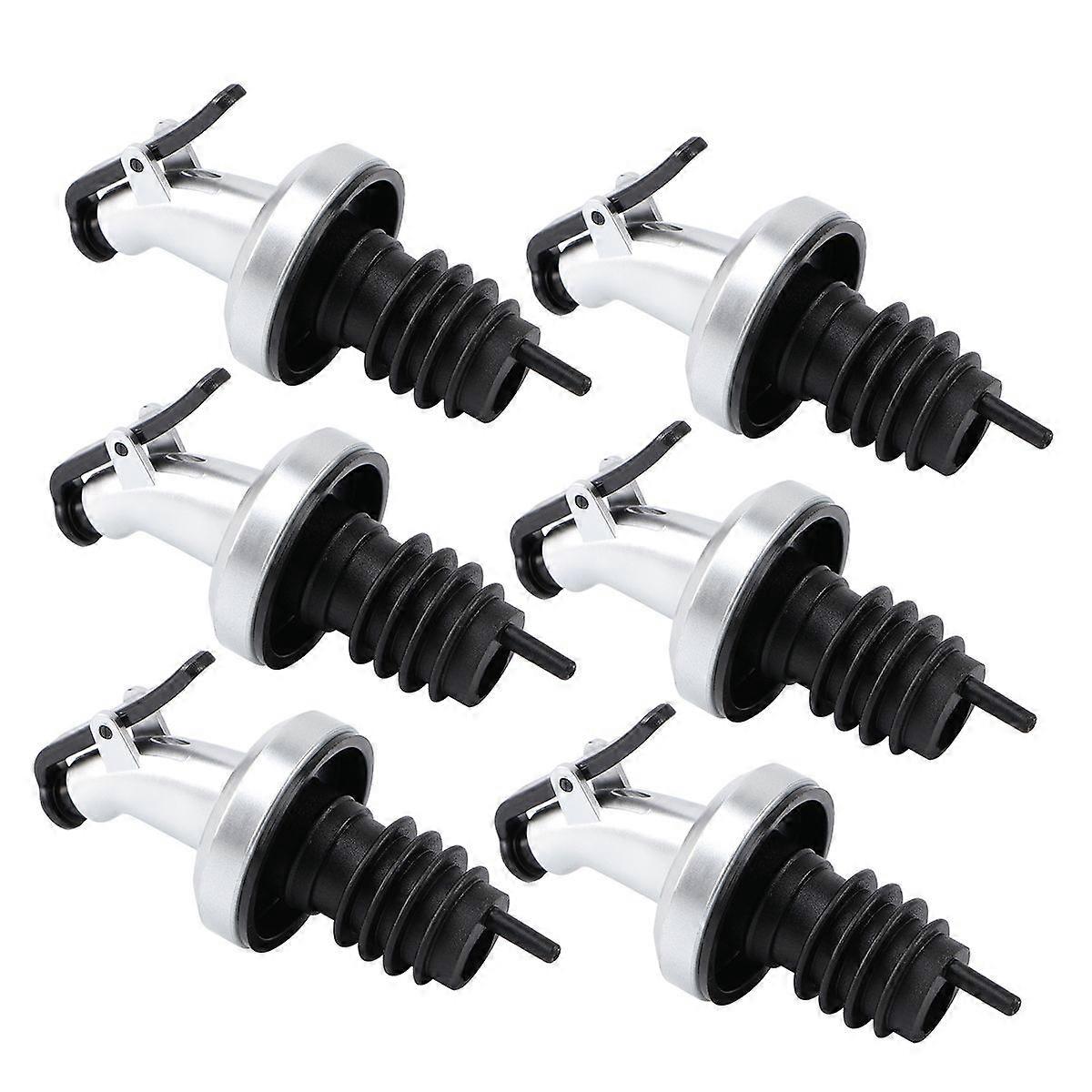 6pcs שמן פקק לחץ לחץ לחץ רוטב בקבוק זרבובית יין מזיג פה אביזרי מטבח