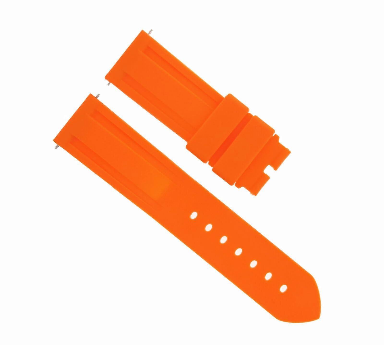 22mm Rubber Diver Watch Band Deployment Buckle Clasp Compatible With 40mm Panerai Orange Ref: 7866