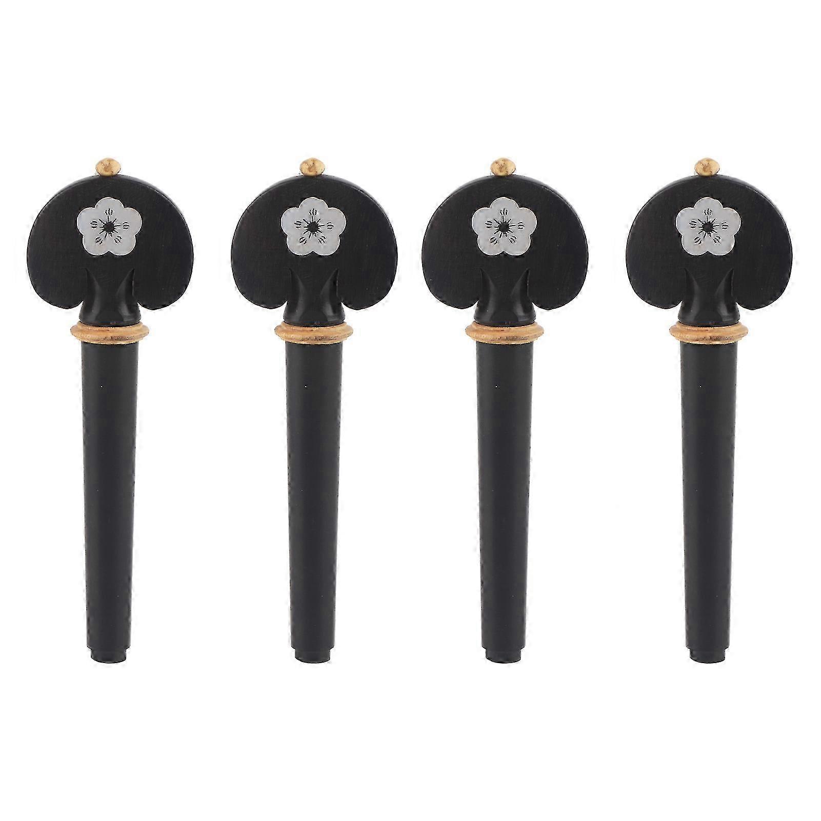 4Pcs Cello Pegs String Tuning Hand Carved Ebony Wood Musical Instruments Accessories CL-70