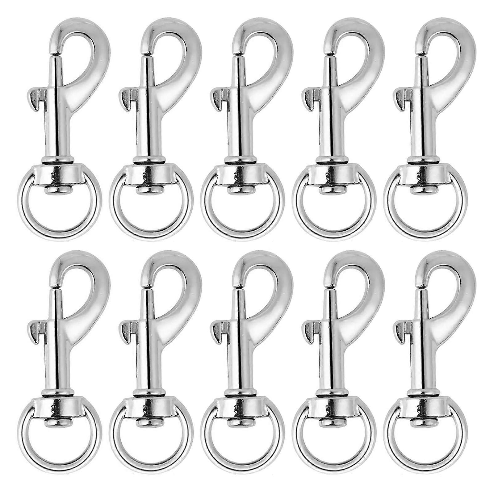 10-Pieces Claw Clasps Secure Closure Bag Carabiners with Swivel Joints for Keychains DIY Keychain Bracelets Clasps Multicolor