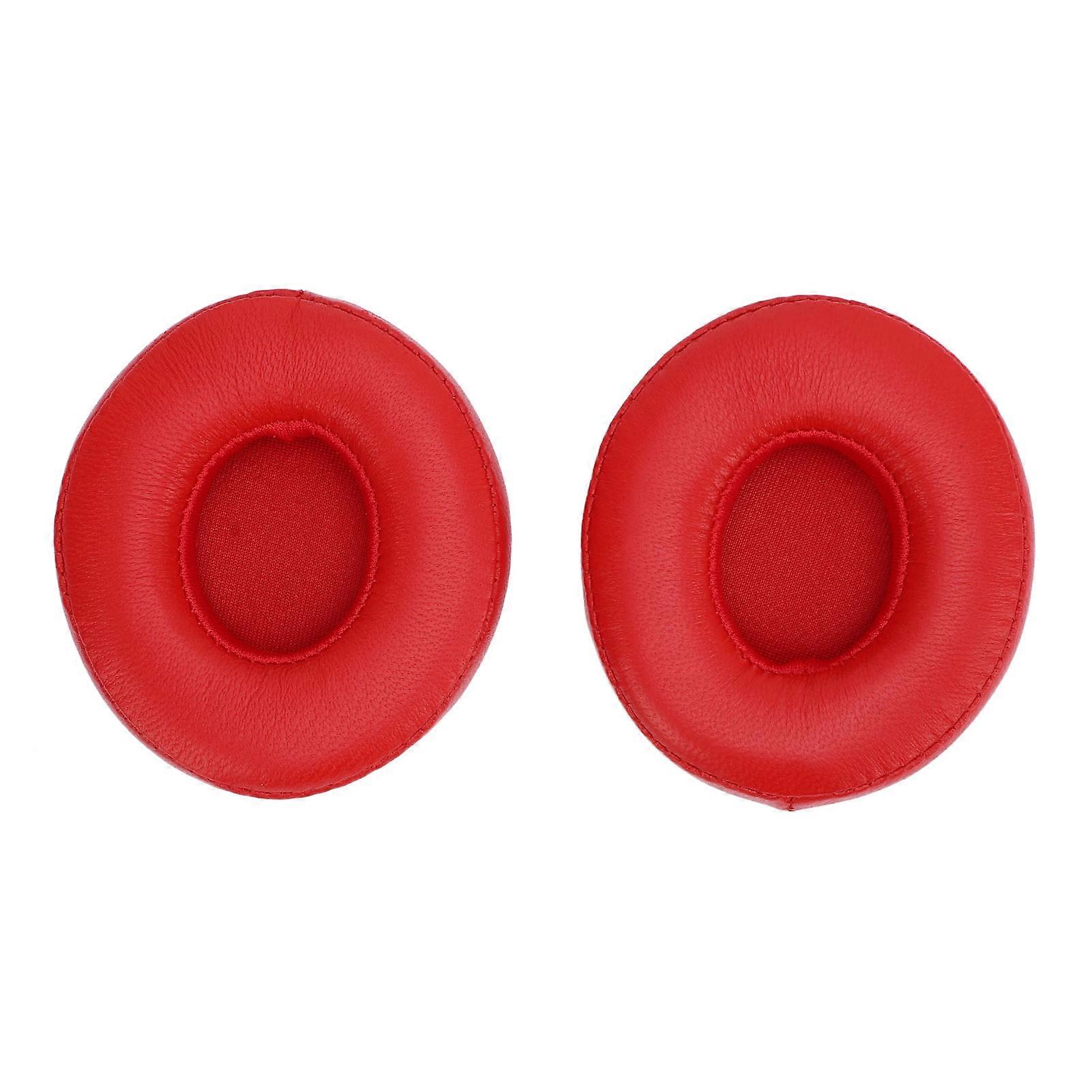 Red Sheepskin Memory Foam Ear Pads - Noise Isolation, Easy Install, Enhance Sound Quality
