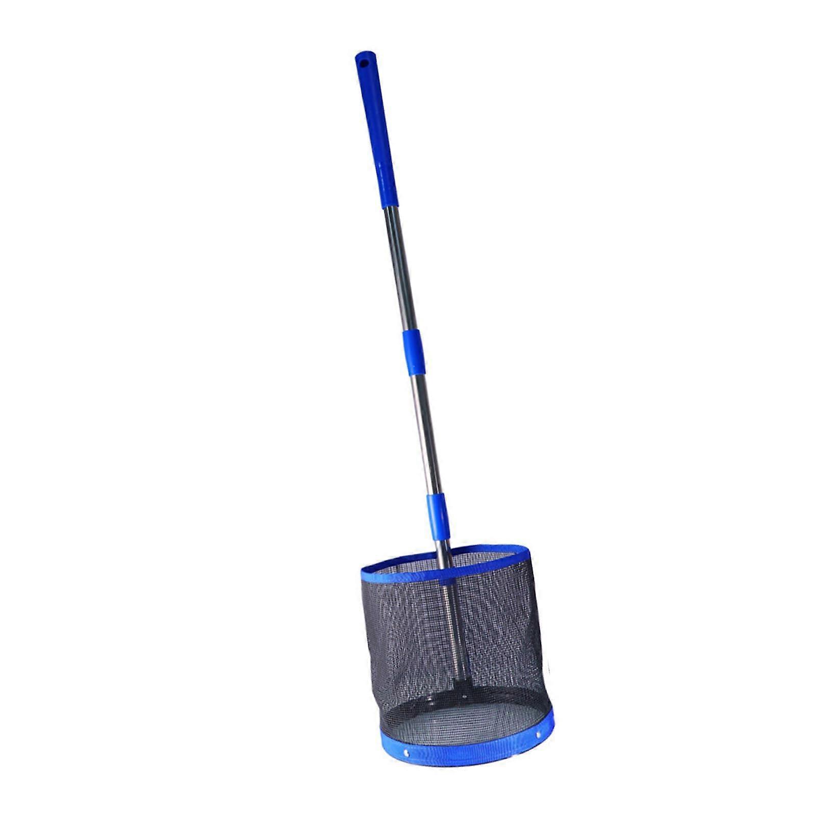 Table Tennis Picker, Portable Ball Picker With Bucket, Adjustable Ping Pong Ball Collector, Blue