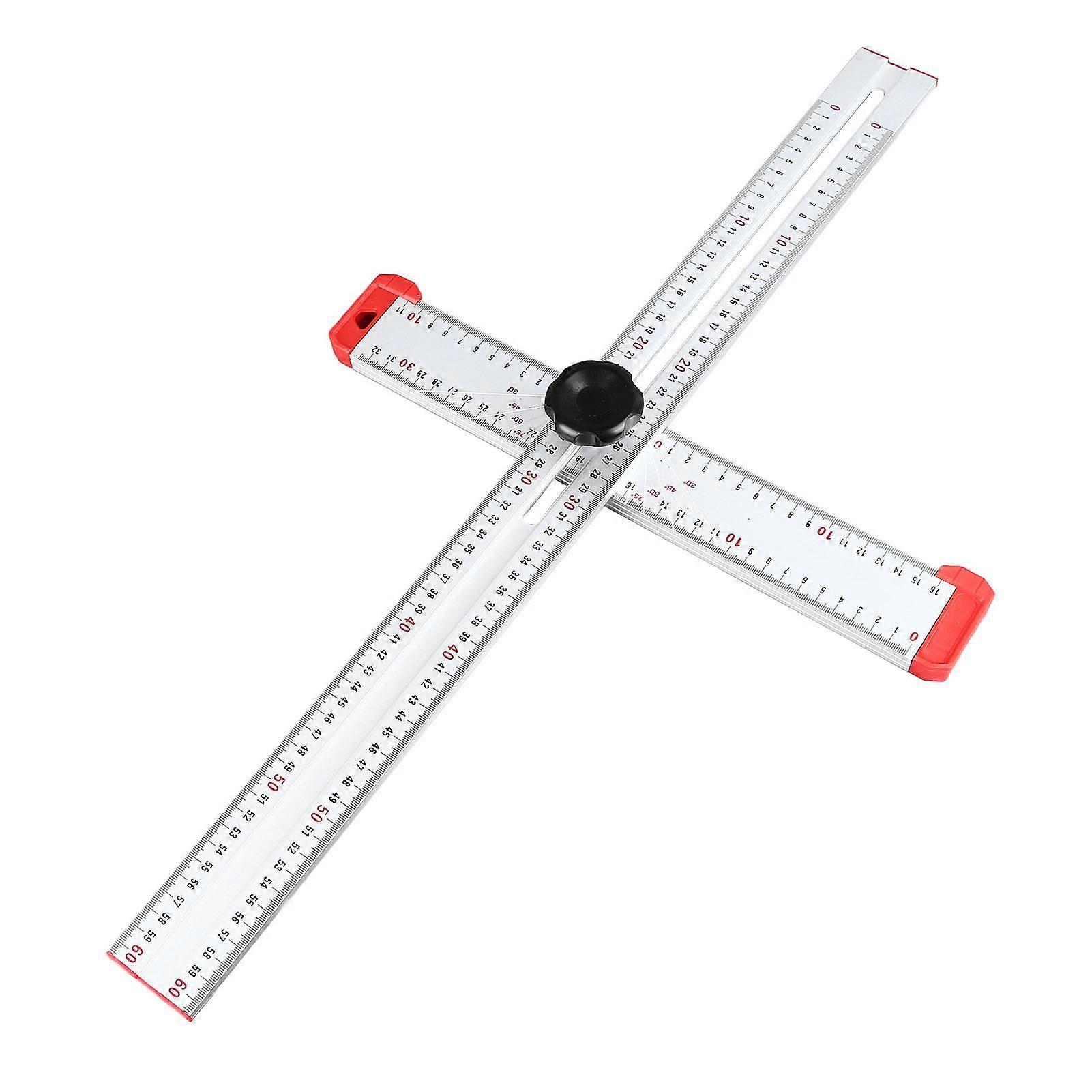 Adjustable T Square 600mm 2 in 1 Adjustable Angle Ruler T Type Marking Ruler for Woodworking Construction