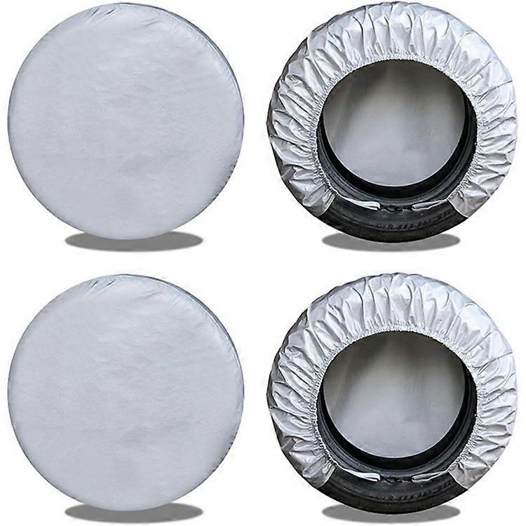 4PCS Oxford Cloth Car SUV Tire Cover 68-73CMx32CM Wheel Sleeve Bag