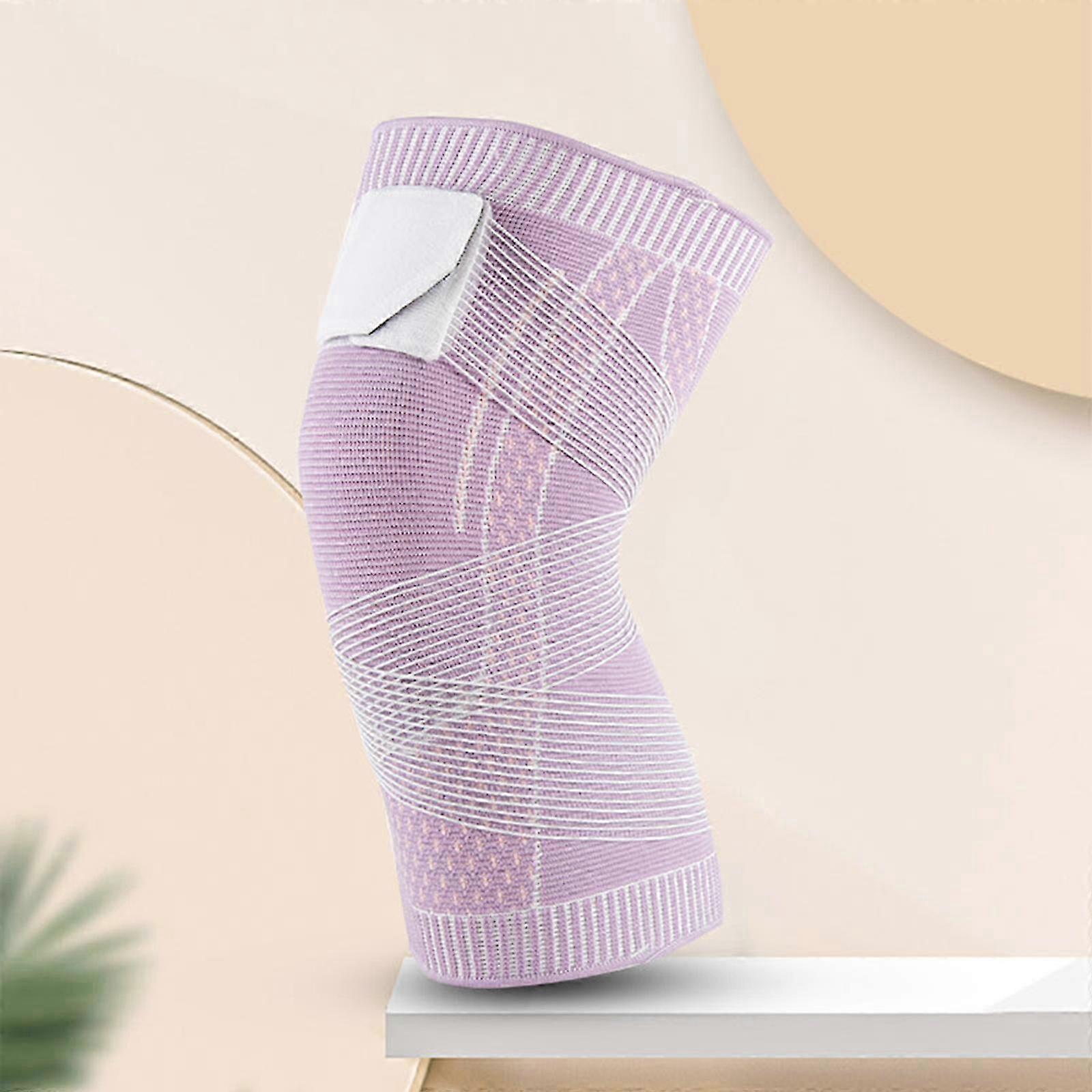 Erkekler ve Kadınlar için Yeni Örme Naylon Dizlikler - Koşu, Spor, Ağrı Kesici - Pembe