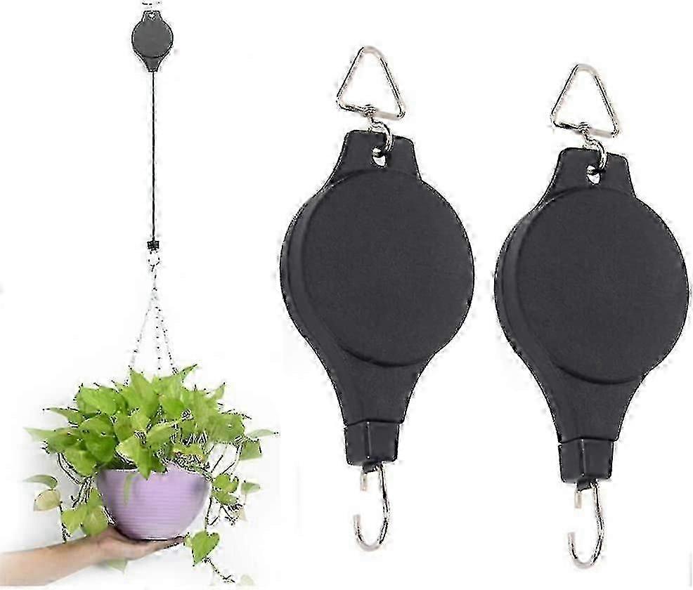 ガーデンポット&バードフィーダー用の2pcs調整可能な格納式プラントハンガー
