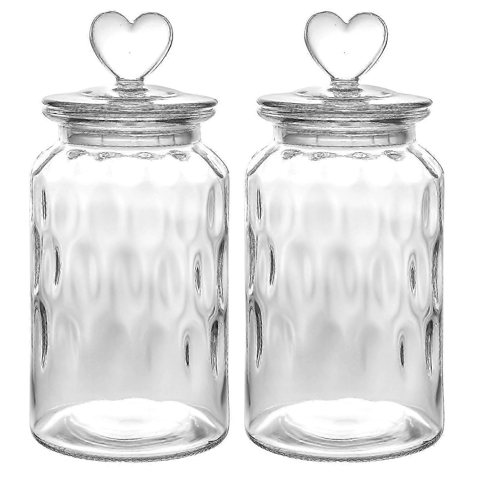 2 Set strukturierte Gläser 45oz luftdicht für Süßigkeitenbuffet-Dekor