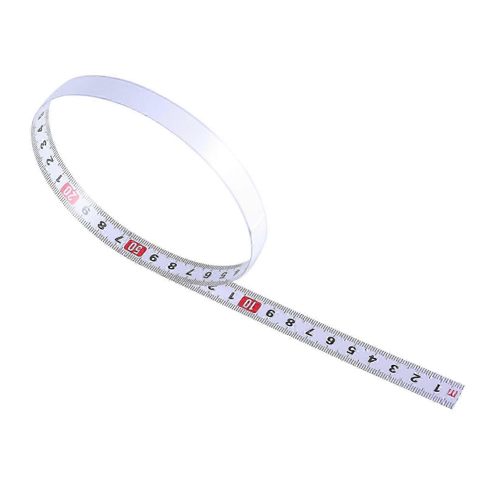Metric Measuring Tape for Home and Office - Removable Adhesive Steel Tape Measure Tool