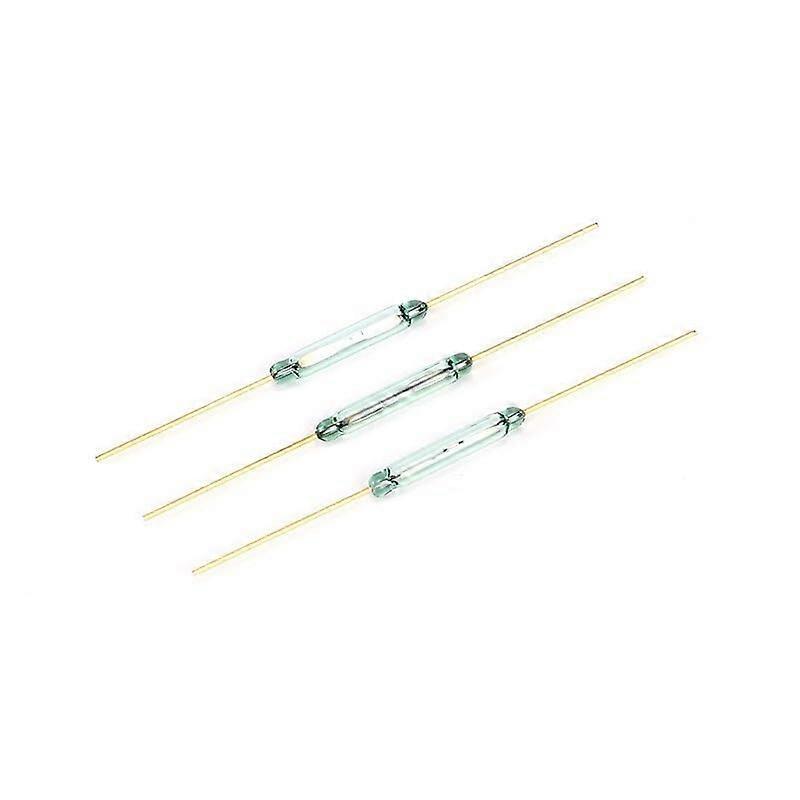 100pcs/20pcs Switch Reed Switch 2x14mm Green Glass Normally Open for Sensors NO (100pcs)