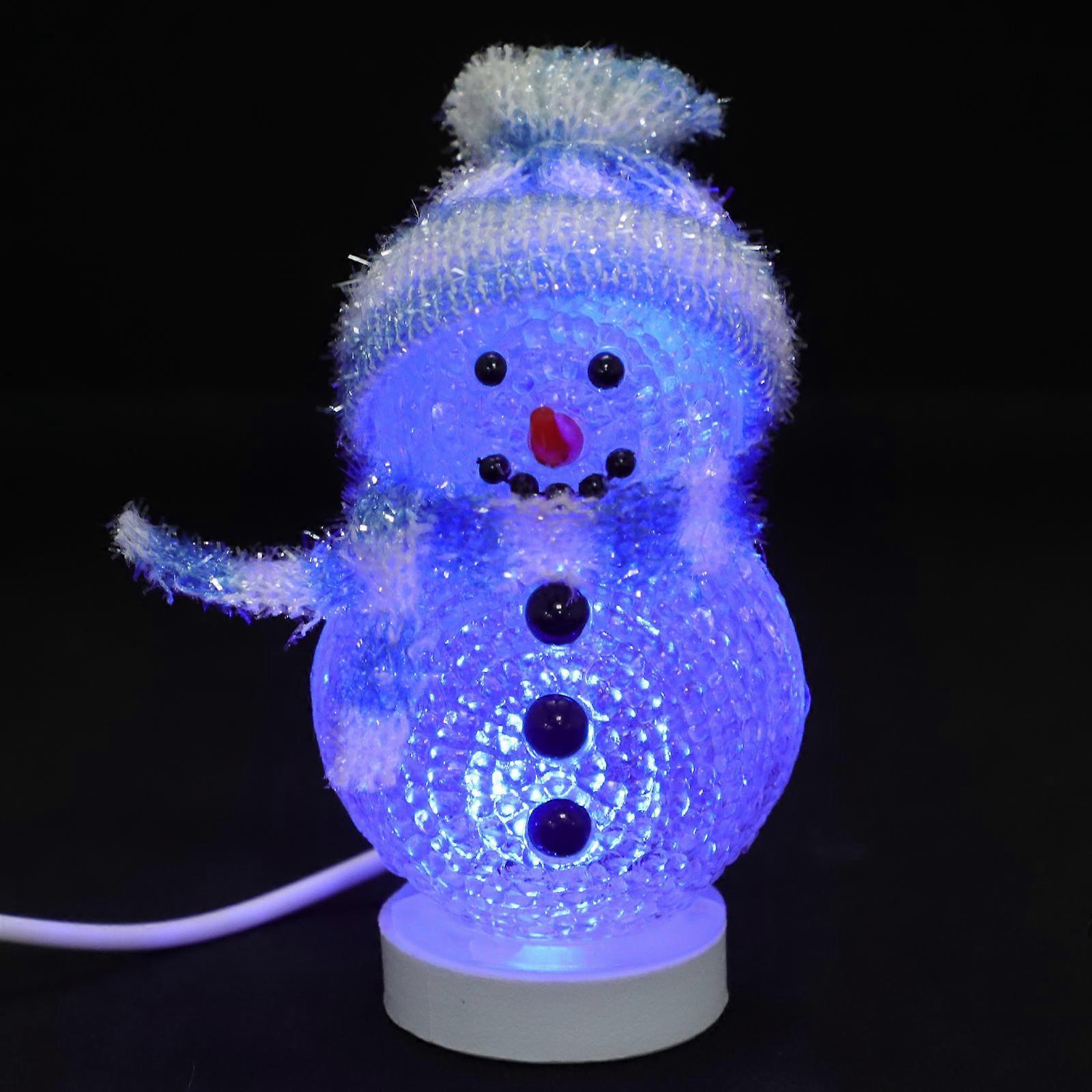 Compact Snowman Night Light with RGB Features for Room Decor