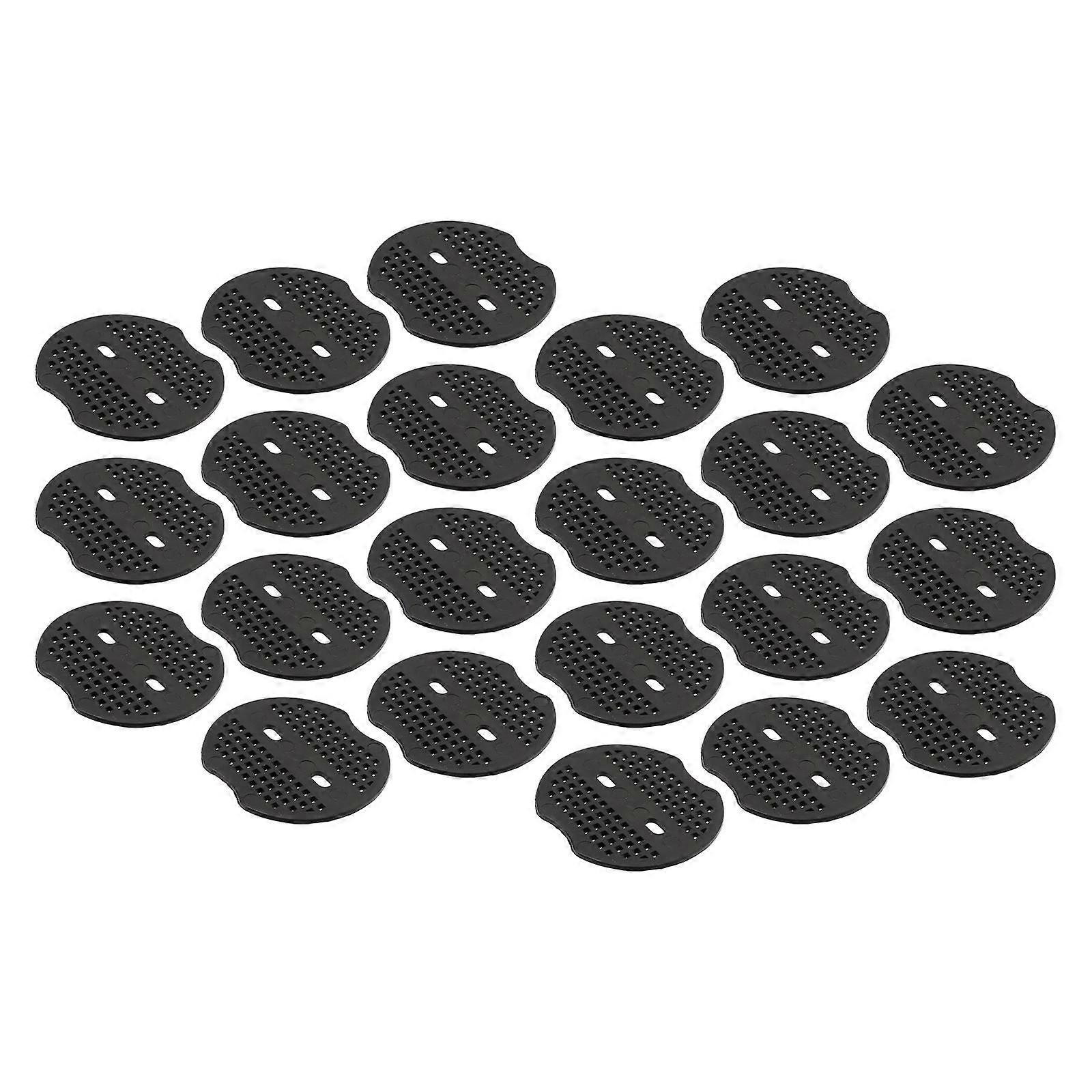 100 Pcs U Shaped Ground Nail Pads for Gardening Grass Black PE Material Home Use