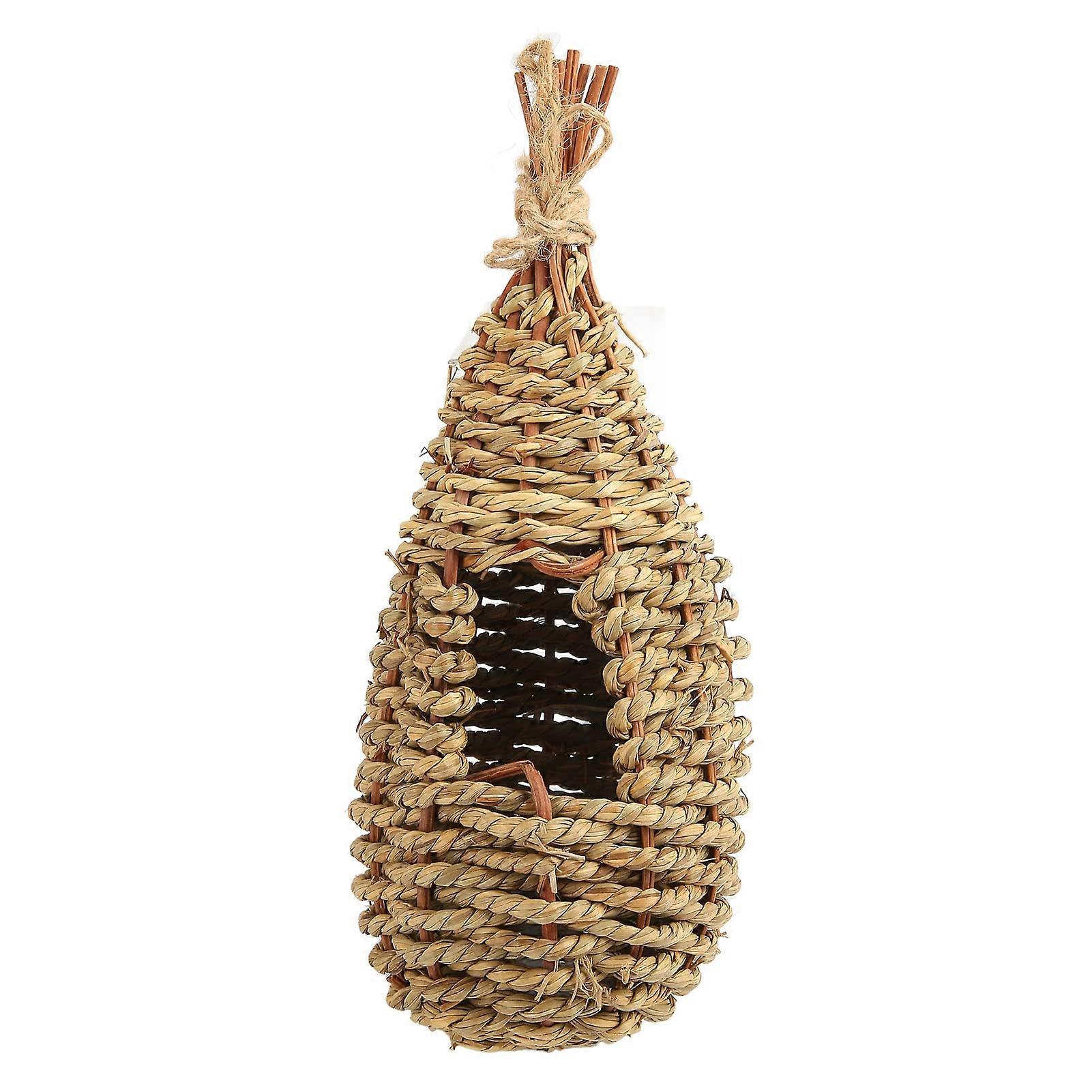 Grass Woven Bird Nest Biodegradable Bird House For Hummingbirds And Small Birds Breathable Safe Protection