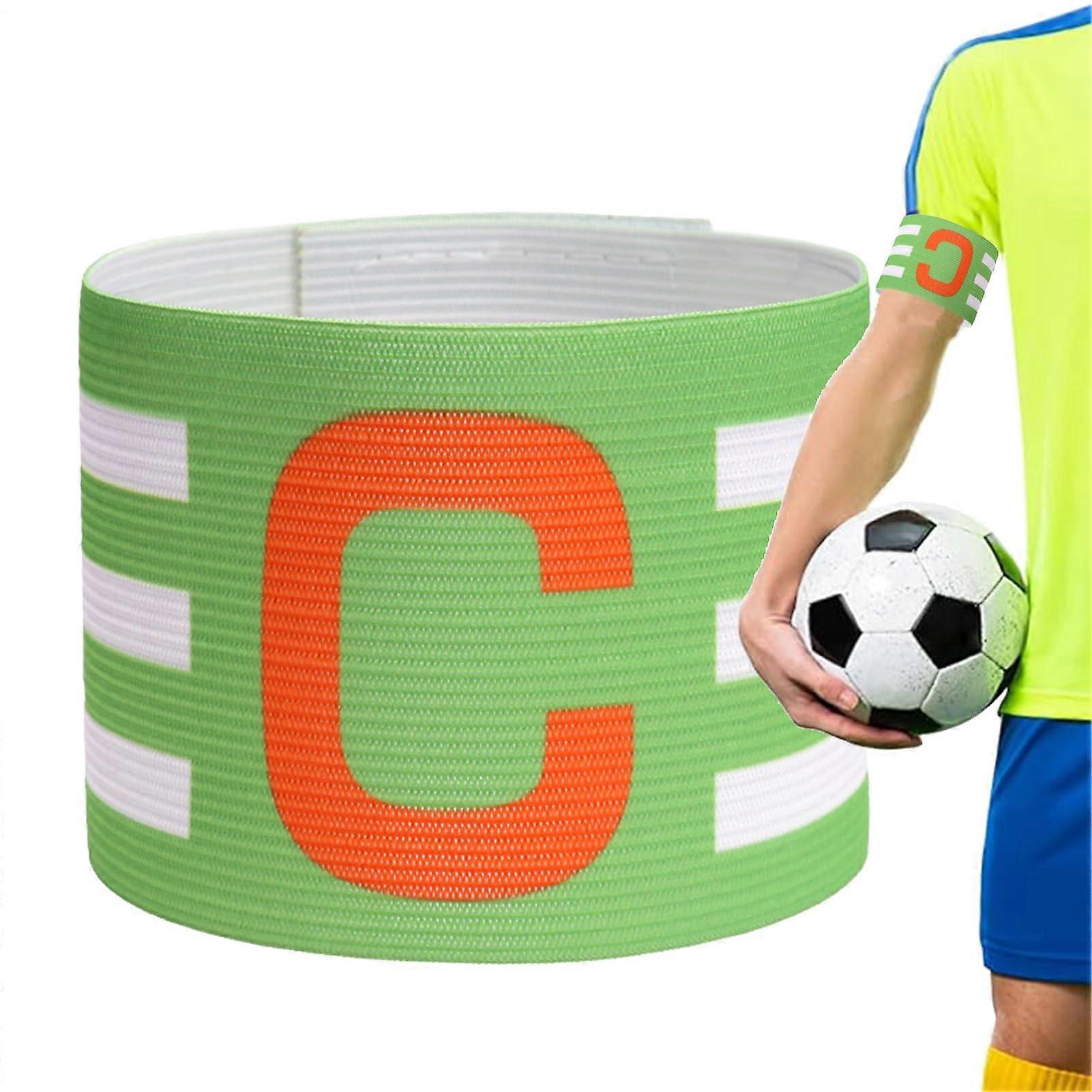 Captain armbands for football – adjustable player bands, elastic accessories green