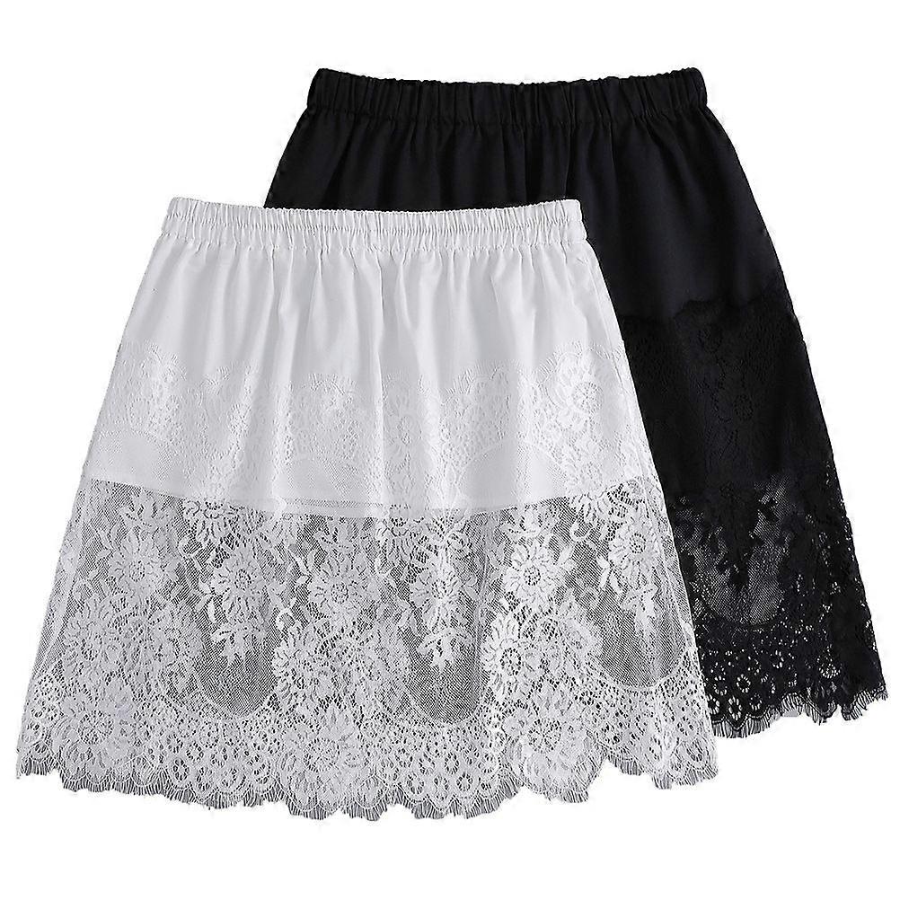 2 Pcs Extensores de Camisa Mulheres Falso Camisa Inferior Meia Saia de Comprimento Mini para Mulheres