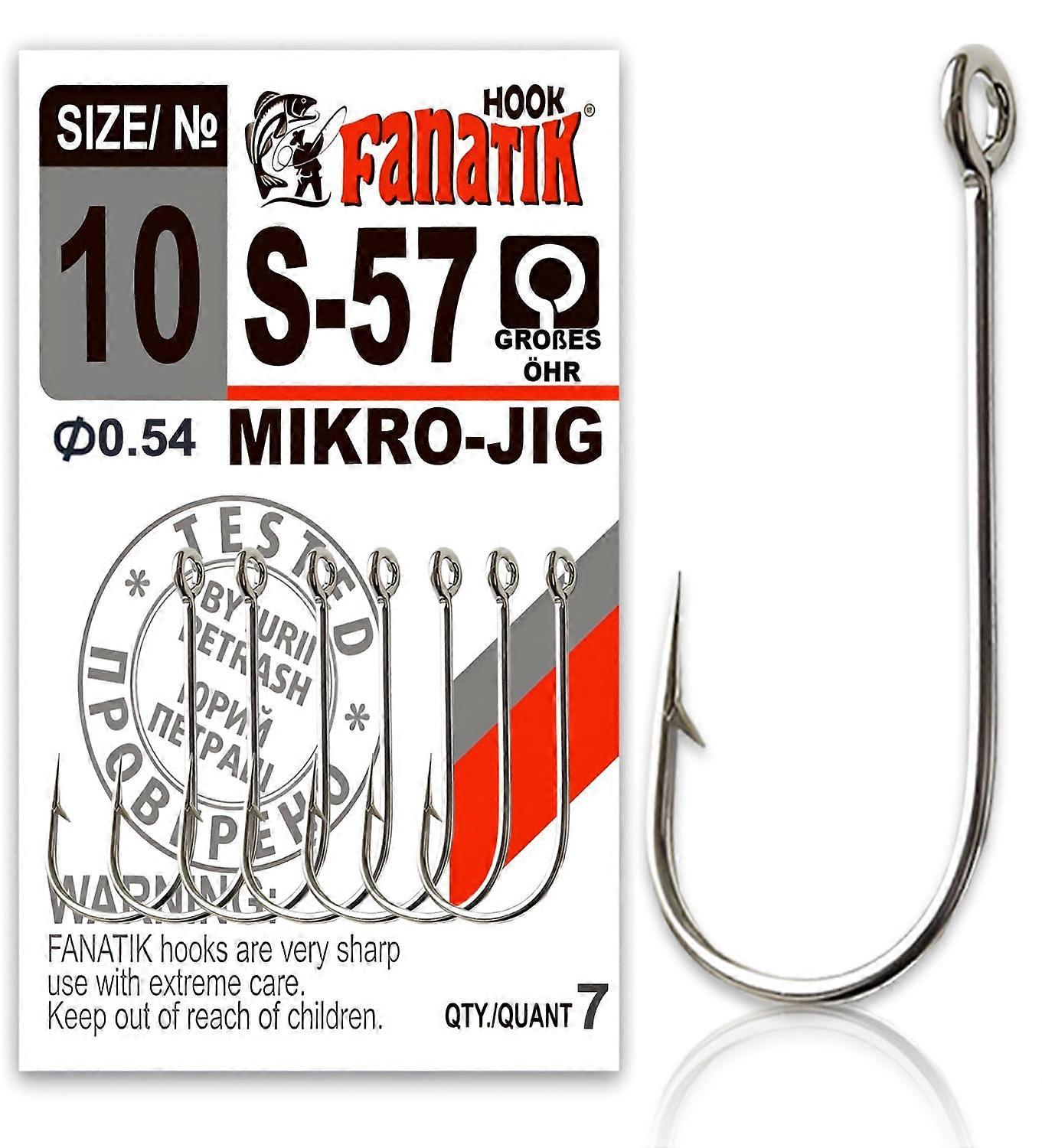 Hook MicroJIG S57 Size 10, 8, 6, 4, 2, 1 Jig Fishing Hook for Rubber Bait Black 24mm 4 5 pieces