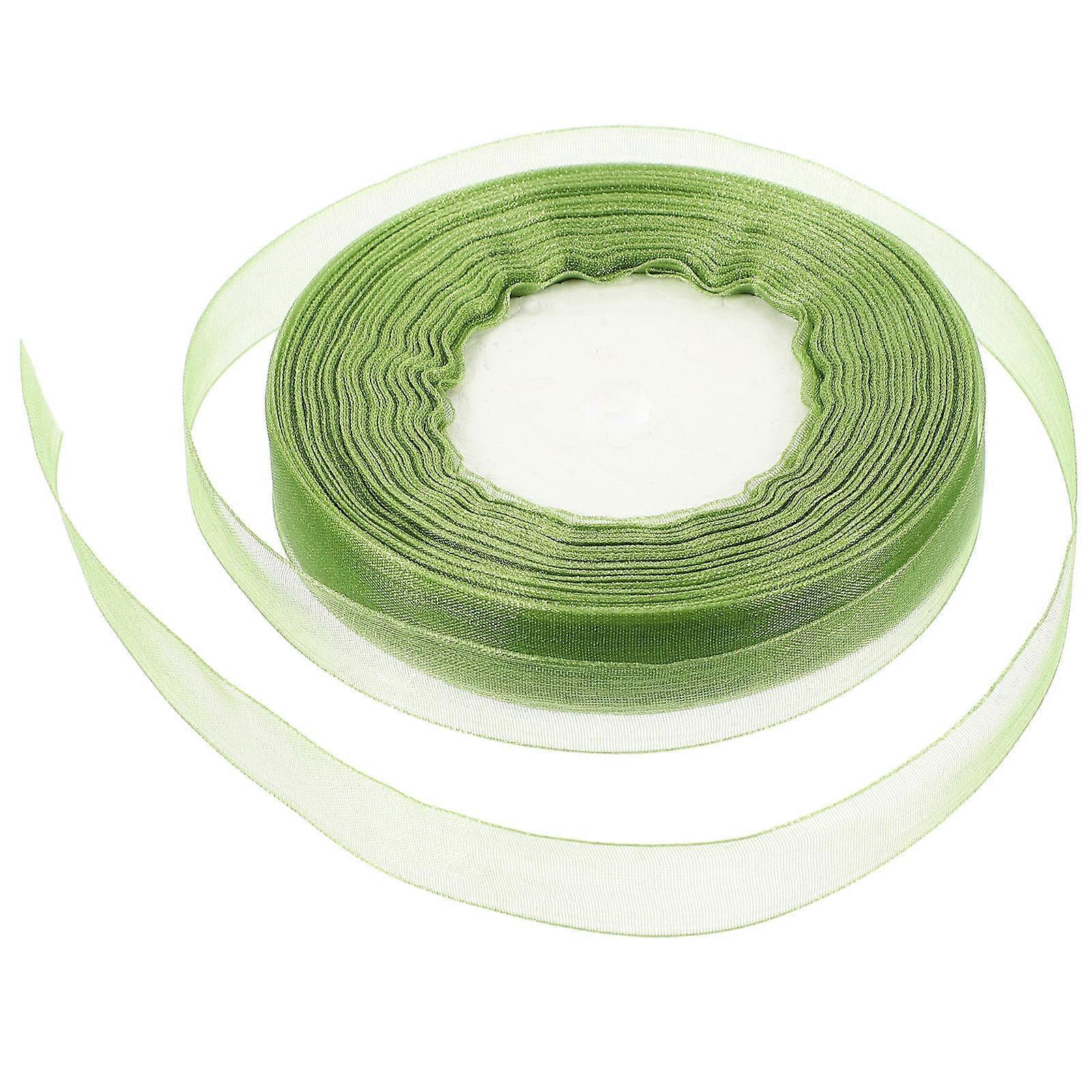 Chiffon Ribbons For Wrapping Parties Decorators Crafted Package Ribbon Green 4570cm X 1.5cm X 0.1cm 1 Roll