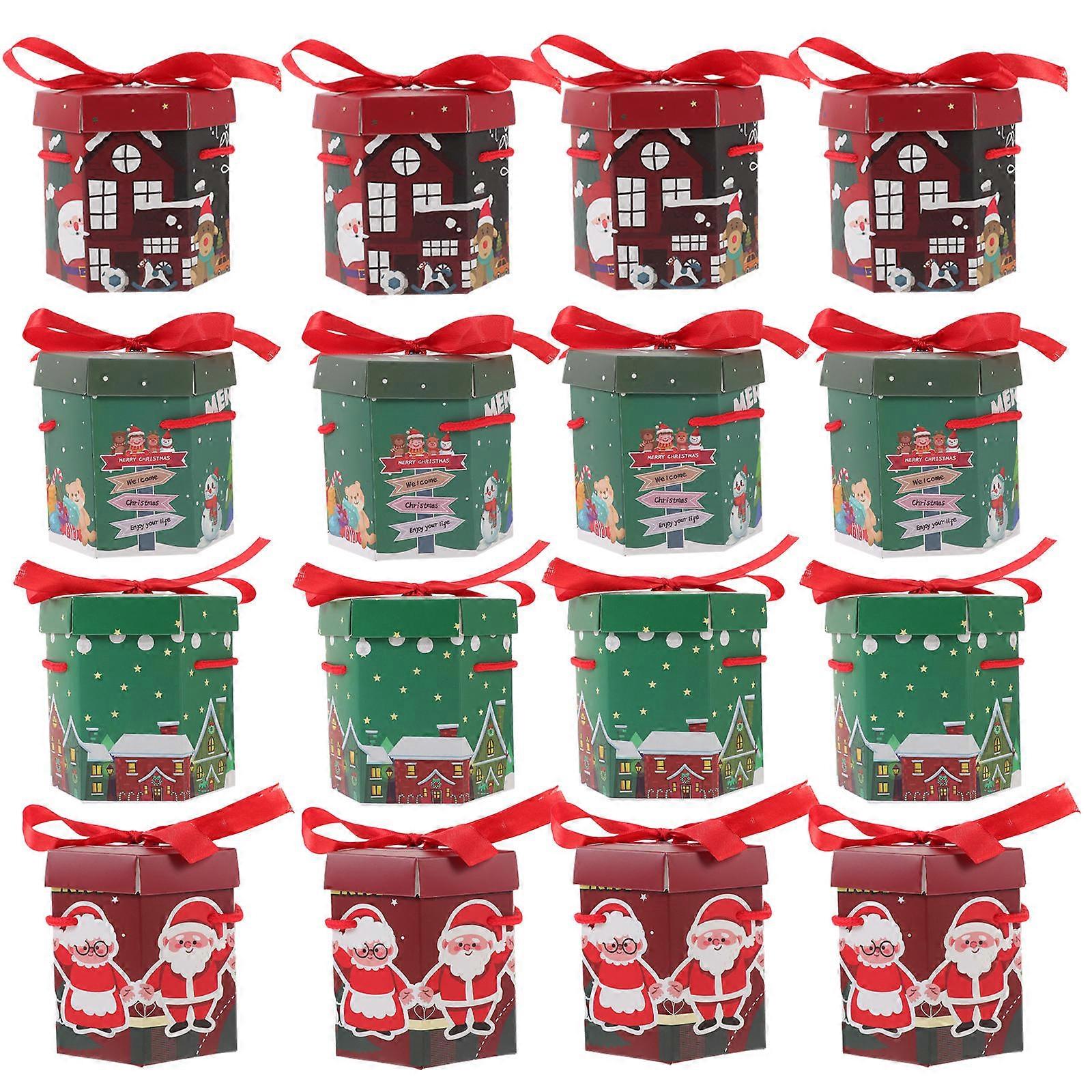 あなたの入力に基づいた洗練された製品説明:

**16個のクリスマスキャンディートリートボックス–お祝いの頑丈な段ボールクリスマスギフトパッケージ