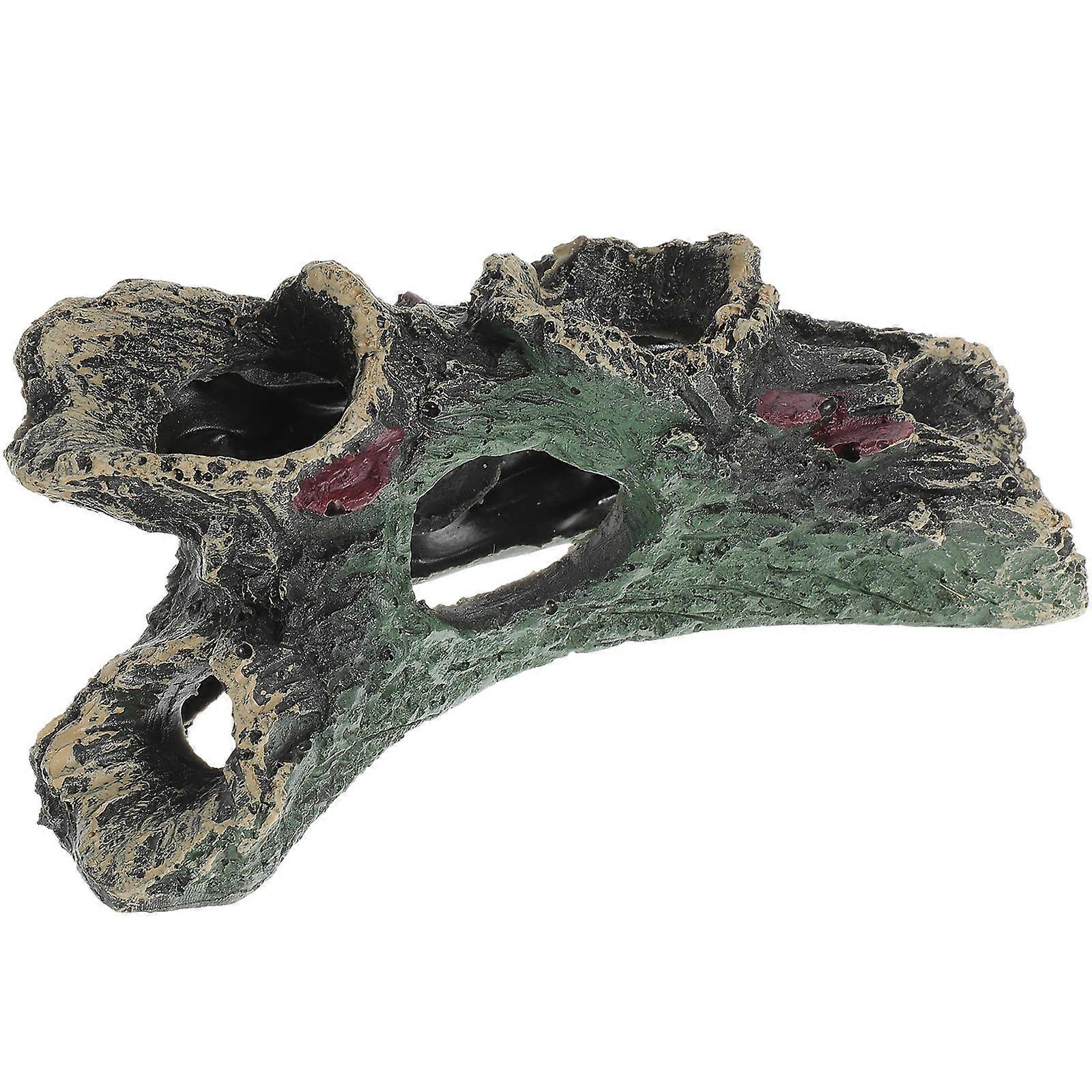 Fish Tank Hideout Resin Aquarium Decorative Cave Hiding Spot For Reptile And Fish 14x6cm Privacy Function 1 Set