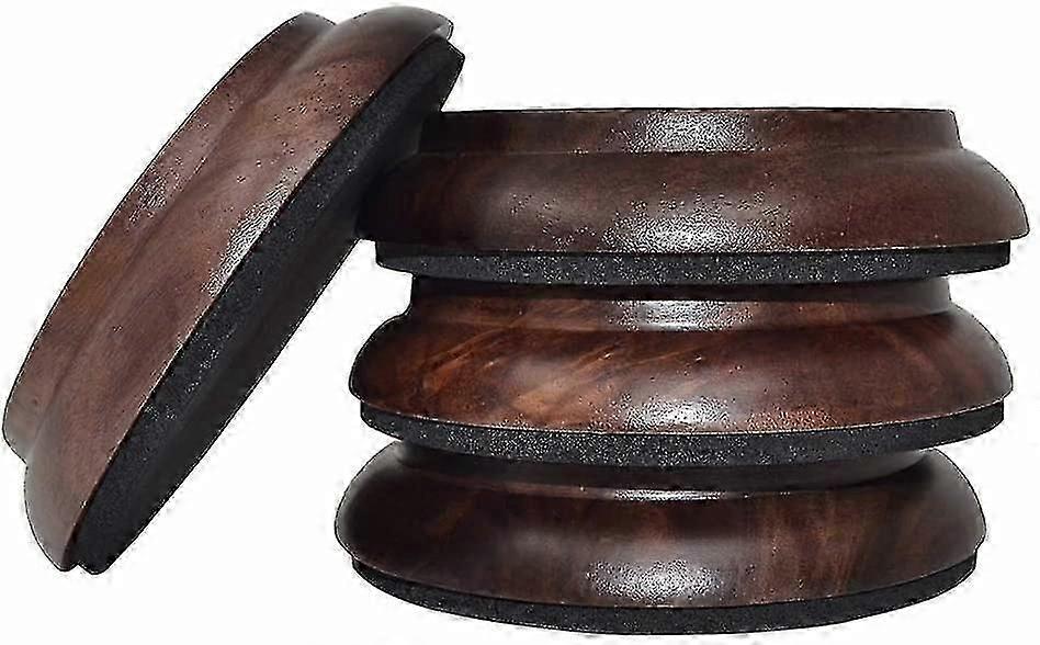 4db függőleges zongoragörgő csésze, keményfa bútor lábvédők zongoragörgőkhöz és padlóvédelemhez