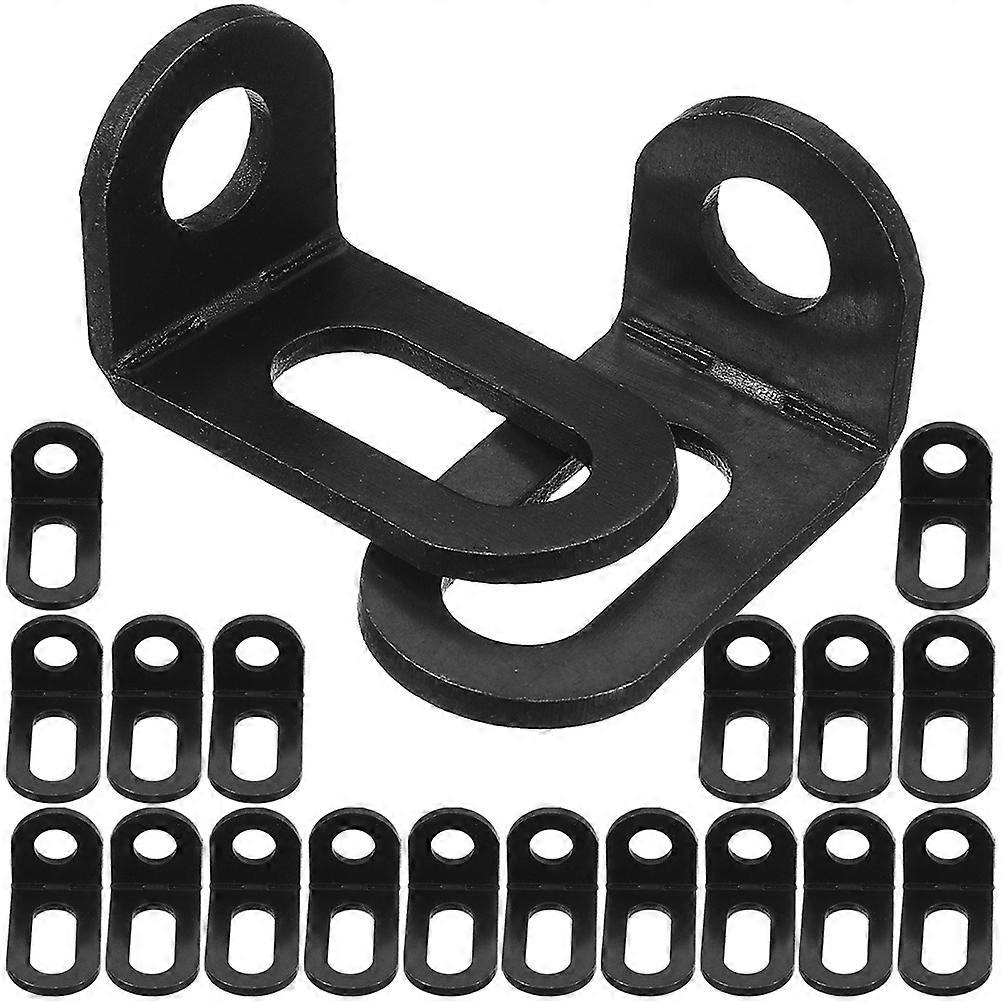 L-Shape Shelf Support Brackets Black 3.10X2.00X1.80cm Stable Fixing 40Pcs