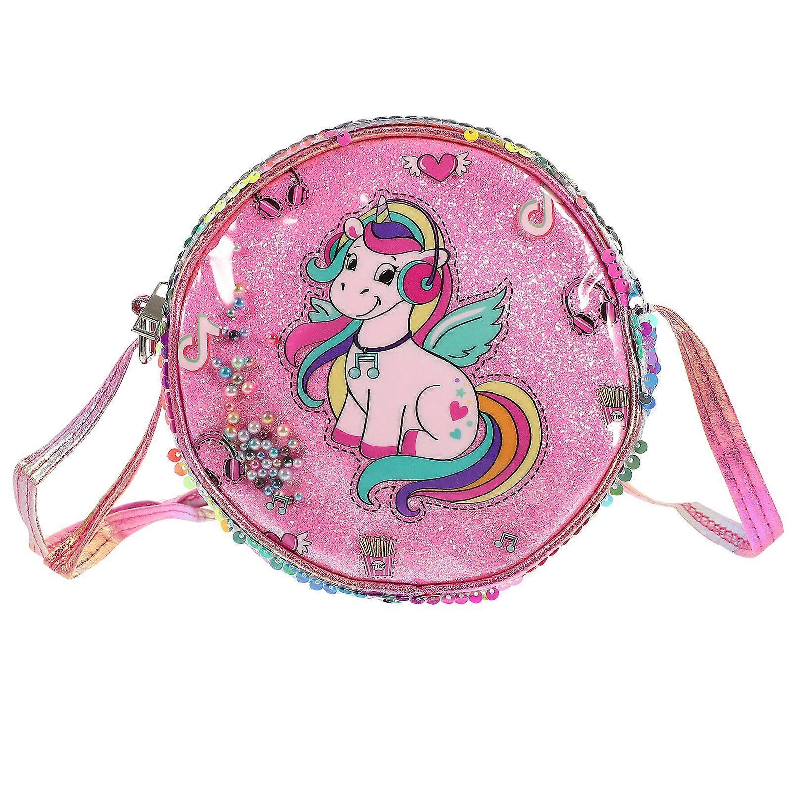 Sparkling Unicorn Sequin Crossbody Bag for Cute Shoulder Storage – Lightweight Pouch for Summer, Books, and Stationery