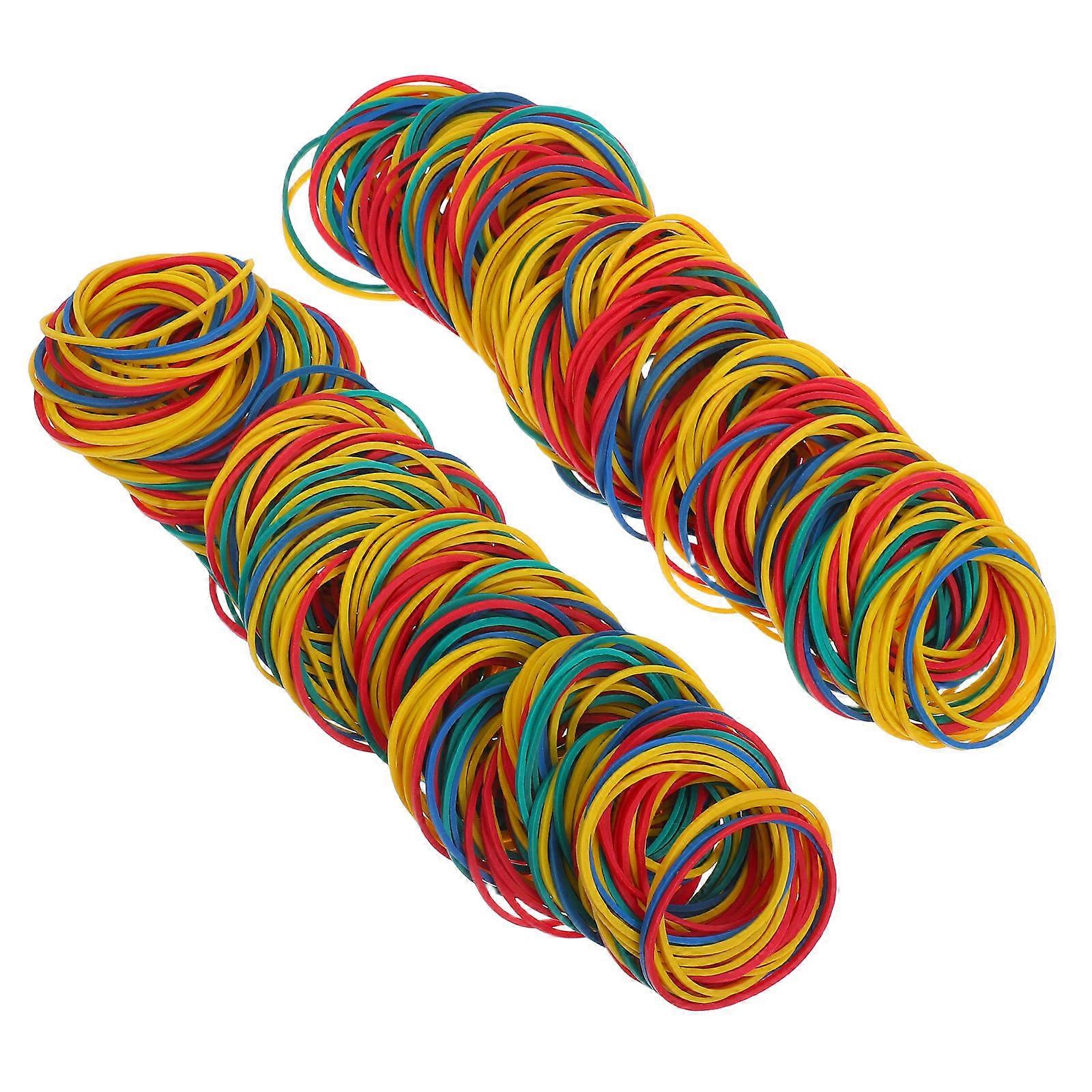600pcs Colorful Heavy Duty Rubber Bands Stretchable Elastic Bands for Office, Home, School – Sturdy, Comfortable Grip, Easy Storage