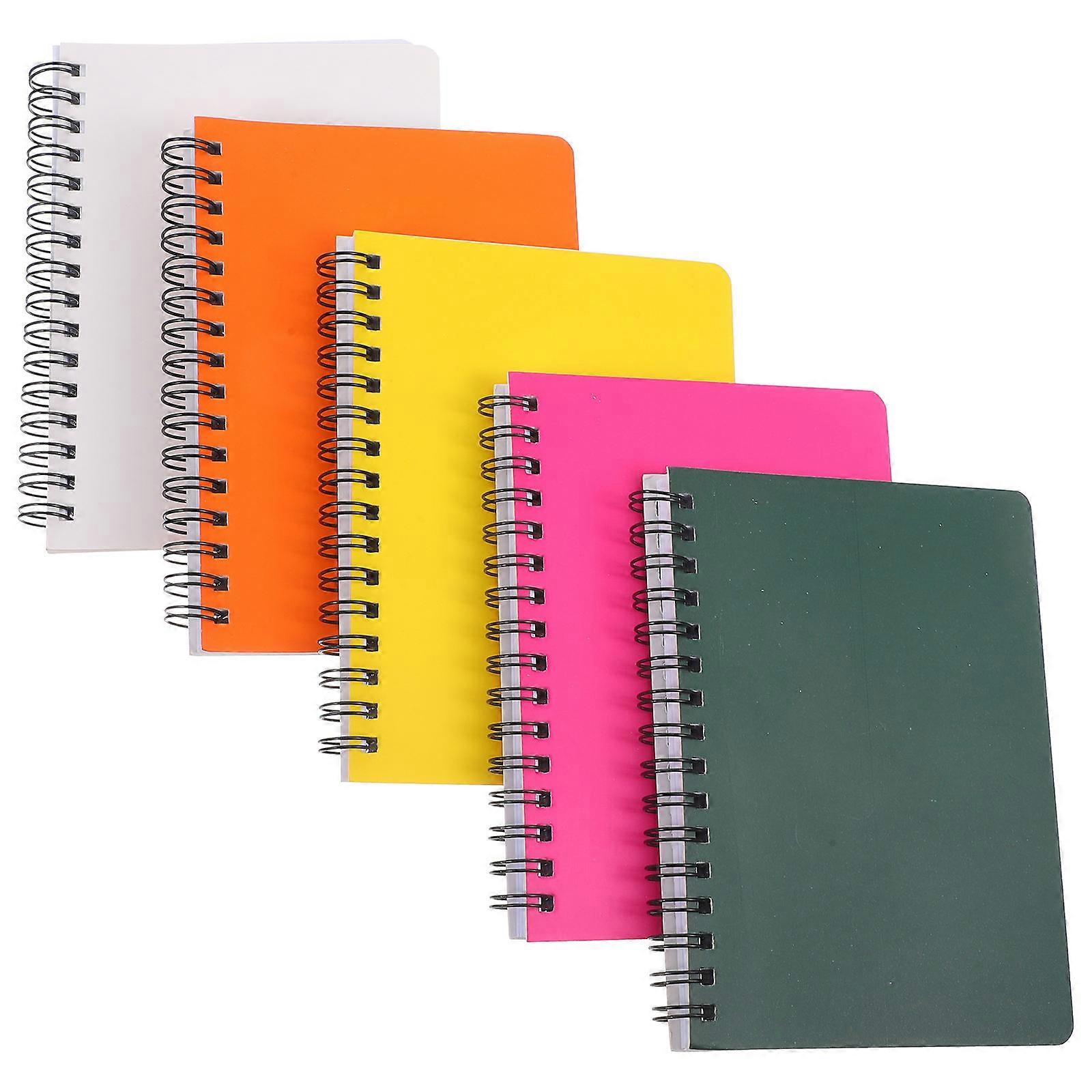 Spiral Notebooks Schedule Management Iron Material Rectangular Memo Work 5Pack