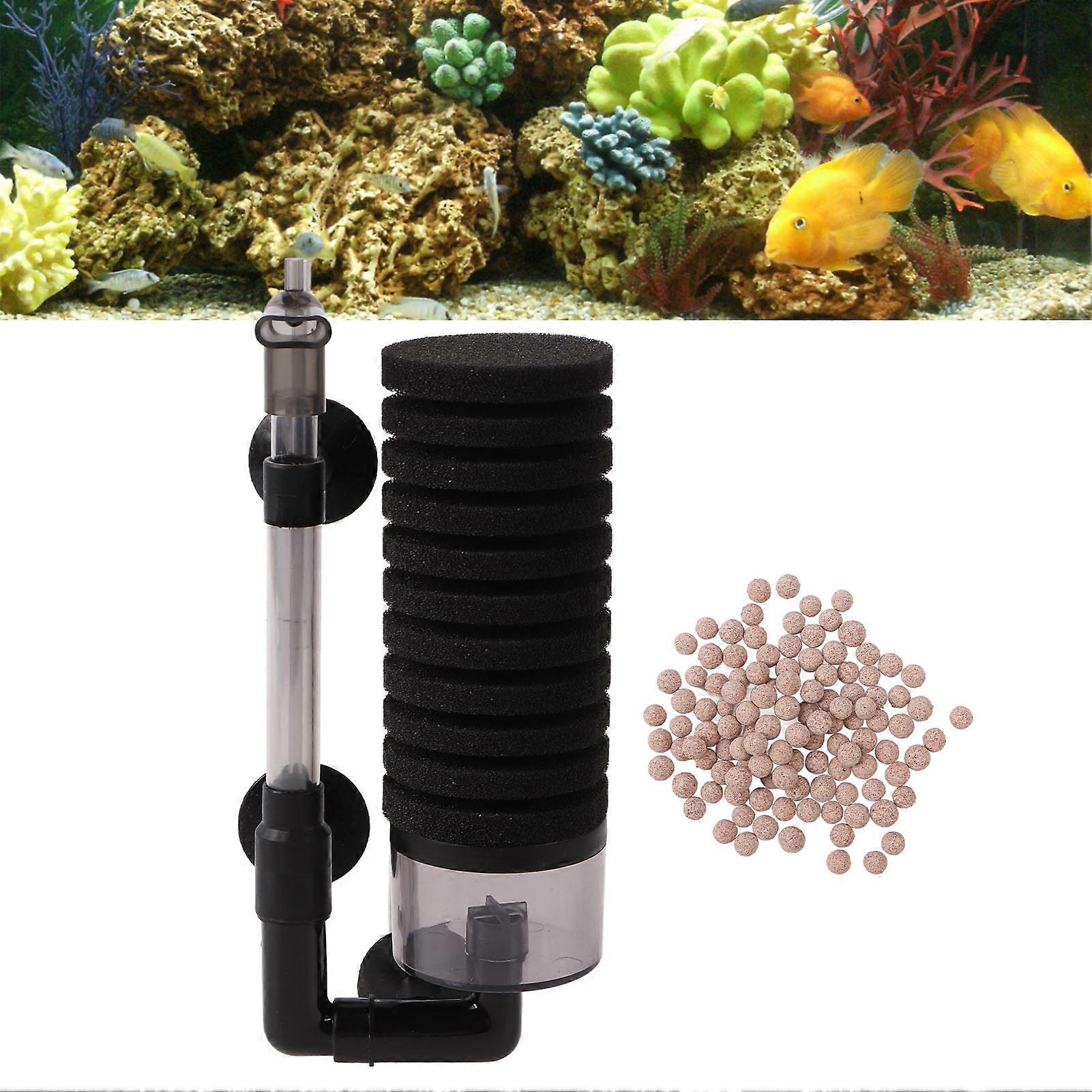 Aquarium Sponge Filter Strong Adsorption Capacity Quiet Mini Fish Tank Biochemical Water Filter with Filter Material YU-119